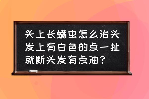 头发油腻螨虫如何清除 头上长螨虫怎么治头发上有白色的点一扯就断头发有点油？