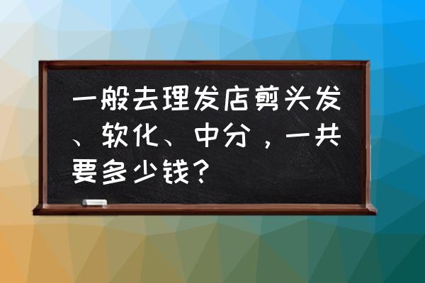 剪一个中分多少钱男生 一般去理发店剪头发、软化、中分，一共要多少钱？