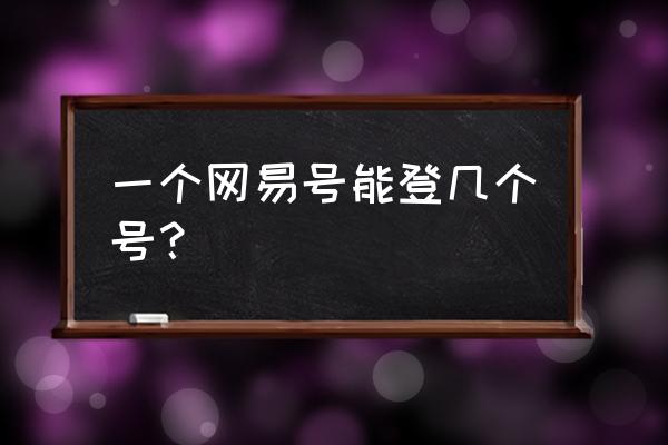 网易云能手机平板同时登录吗 一个网易号能登几个号？