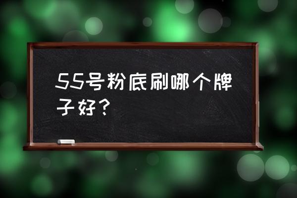 哪个牌子的粉底刷性价比高 55号粉底刷哪个牌子好？