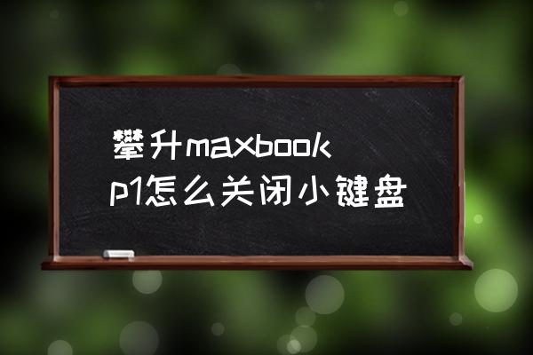 攀升笔记本电脑的健盘灯怎么开 攀升maxbookp1怎么关闭小键盘