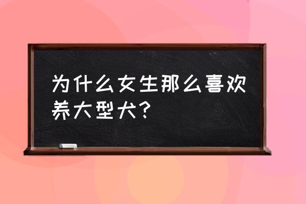 高加索犬能训练上厕所吗 为什么女生那么喜欢养大型犬？