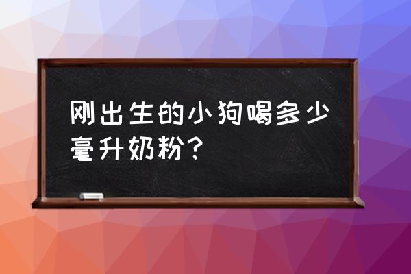 人工喂养狗崽的正确方法 刚出生的小狗喝多少毫升奶粉？