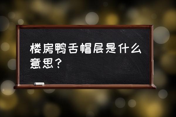 适合戴鸭舌帽子的发型教程 楼房鸭舌帽层是什么意思？