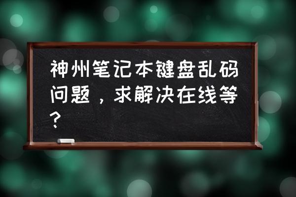 神舟电脑bios怎么设置fn key lock 神州笔记本键盘乱码问题，求解决在线等？