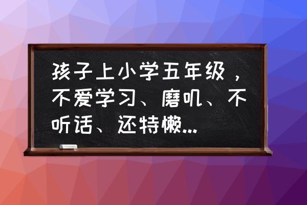 怎样解决学生懒惰问题 孩子上小学五年级，不爱学习、磨叽、不听话、还特懒怎么办？