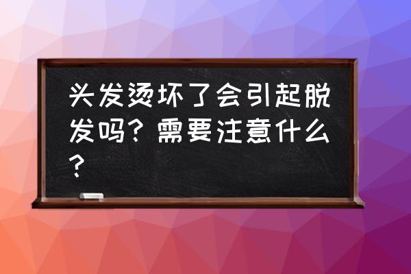 烫头发之后掉发严重怎么办 头发烫坏了会引起脱发吗？需要注意什么？