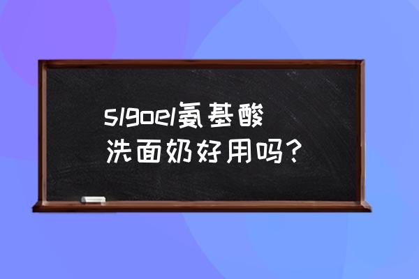 二十款好用的氨基酸洗面奶推荐 slgoel氨基酸洗面奶好用吗？