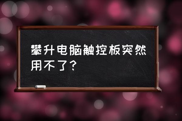 为什么电脑的触摸板突然不能用了 攀升电脑触控板突然用不了？