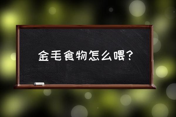 金毛犬适合吃什么食物 金毛食物怎么喂？