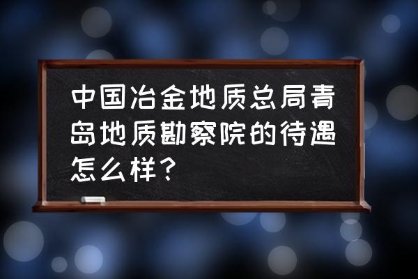 地质行业从业十年可以找什么工作 中国冶金地质总局青岛地质勘察院的待遇怎么样？