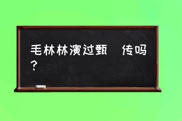 看甄嬛如何学习职场 毛林林演过甄嬛传吗？