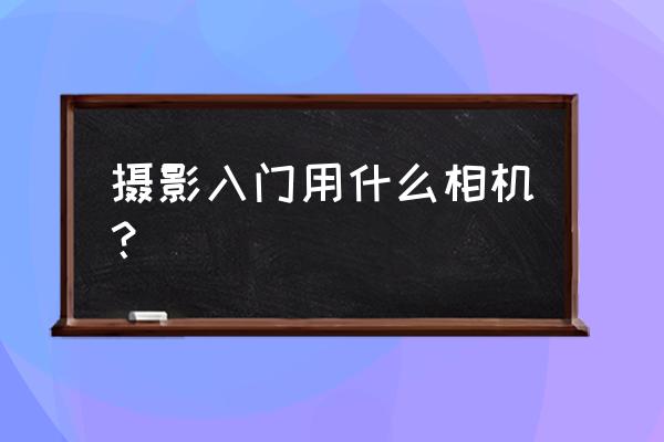 初学者入门镜头推荐 摄影入门用什么相机？