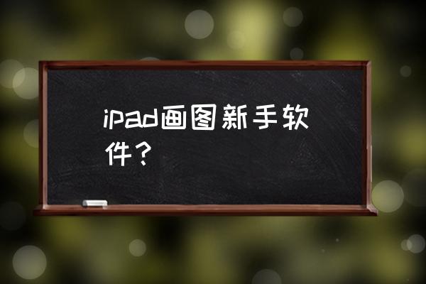 ipad入门使用手册 ipad画图新手软件？