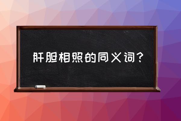 尔虞我诈的意思和造句 肝胆相照的同义词？