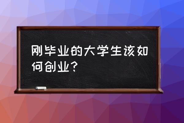 学生刚毕业出来做什么好 刚毕业的大学生该如何创业？