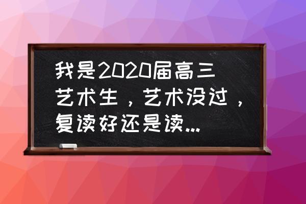 学习一门技术和继续打工哪个好 我是2020届高三艺术生，艺术没过，复读好还是读大专好？我的文化也就三百多分，哎，好难？