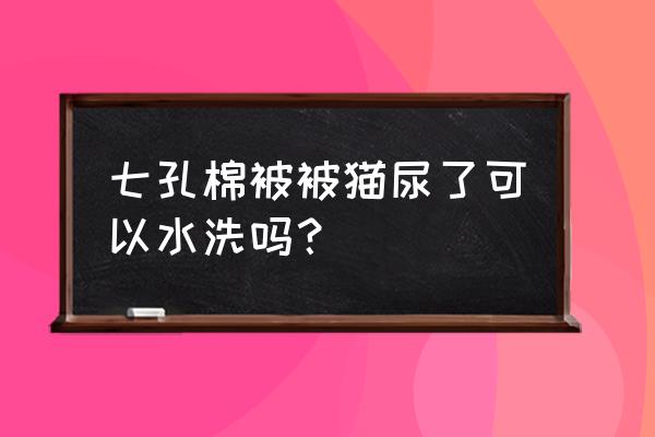 猫尿被子上怎么处理 七孔棉被被猫尿了可以水洗吗？